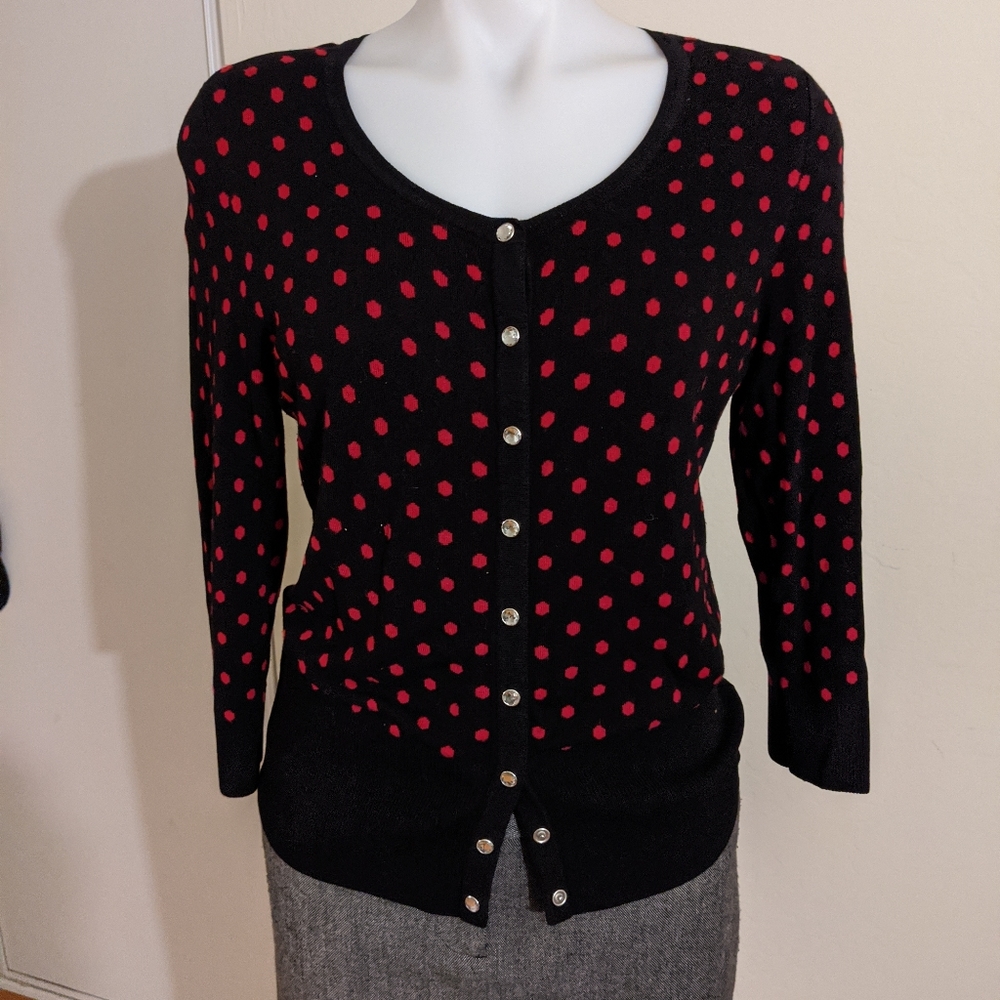 White House Black market polka dots med sweater